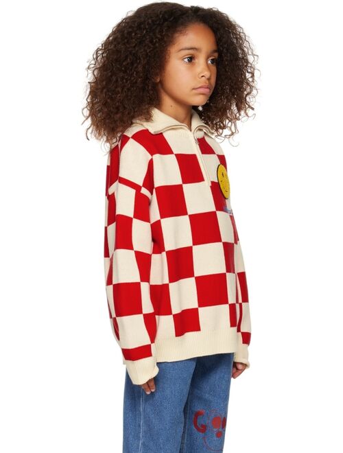 JELLYMALLOW SSENSE Exclusive Kids Off-White & Red Sweater