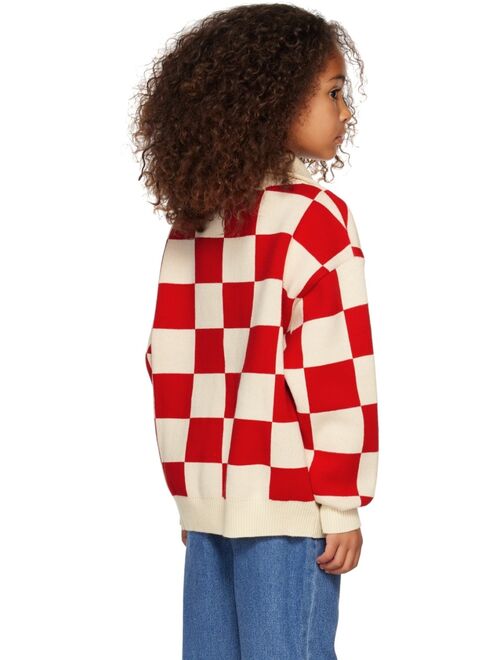 JELLYMALLOW SSENSE Exclusive Kids Off-White & Red Sweater