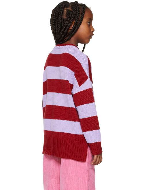 DAILY BRAT Kids Red & Purple Charlie Sweater