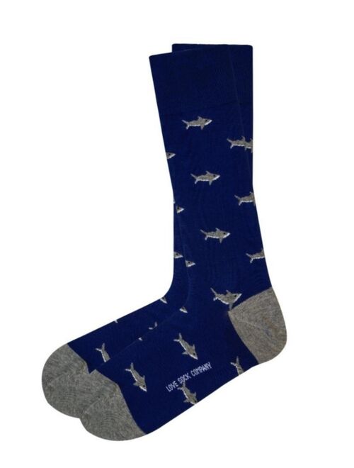 LOVE SOCK COMPANY Men's Shark Dress Socks