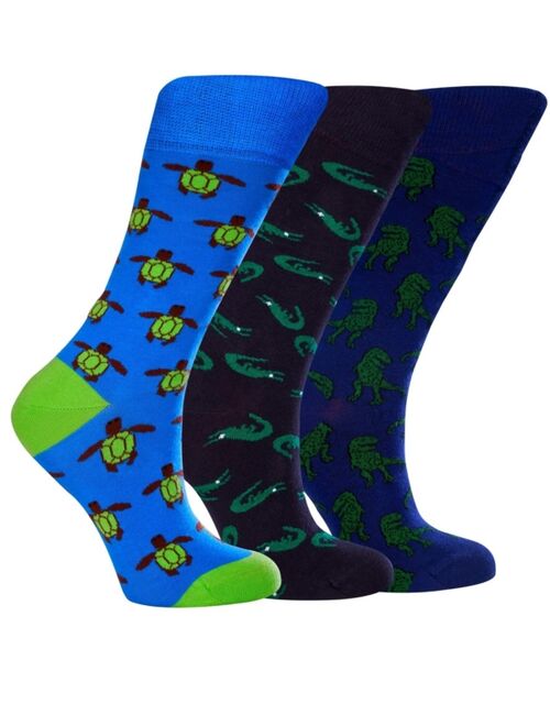 LOVE SOCK COMPANY Women's Ancient Bundle W-Cotton Novelty Crew Socks with Seamless Toe Design, Pack of 3