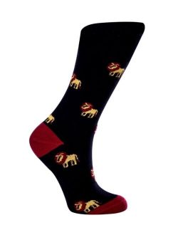 Women's Lions W-Cotton Dress Socks with Seamless Toe Design, Pack of 1