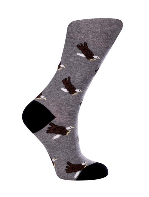 LOVE SOCK COMPANY Women's Eagles W-Cotton Dress Socks with Seamless Toe Design, Pack of 1