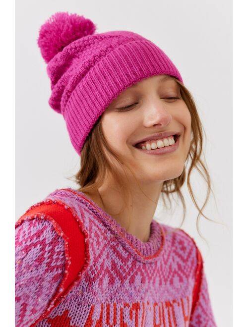 Urban Outfitters Demi Cable Knit Pom Beanie