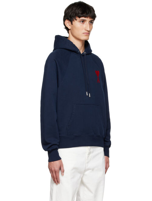 AMI ALEXANDRE MATTIUSSI Navy Ami de Coeur Hoodie