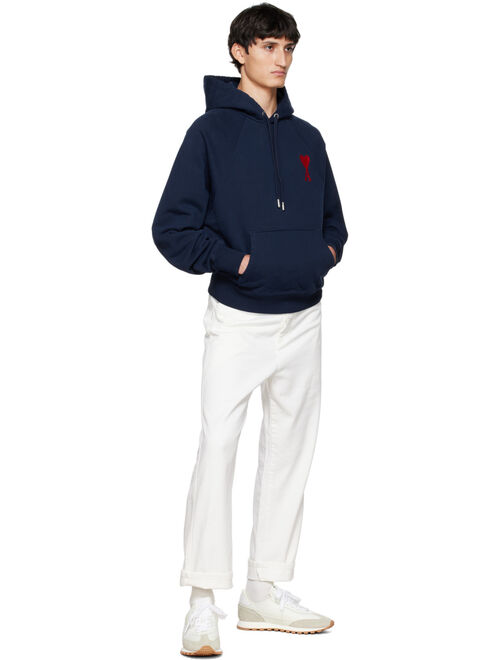 AMI ALEXANDRE MATTIUSSI Navy Ami de Coeur Hoodie