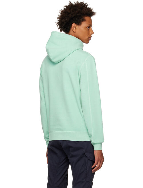 C.P. COMPANY Green Brushed & Emerized Hoodie