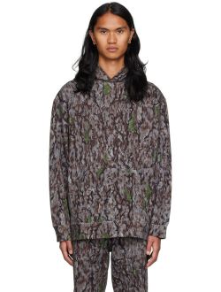 SOUTH2 WEST8 Gray Camouflage Hoodie