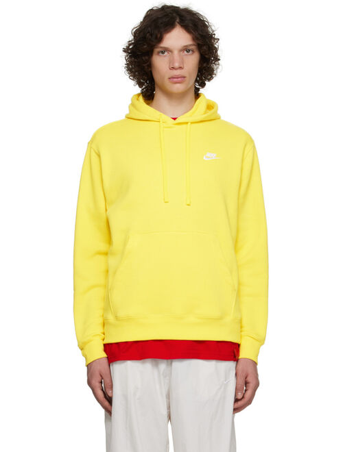 NIKE Yellow Sportswear Club Hoodie