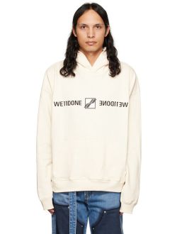 WE11DONE Off-White Bonded Hoodie