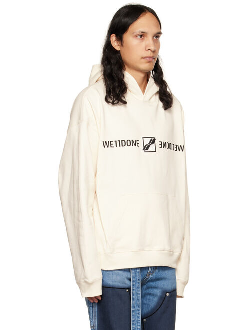 WE11DONE Off-White Bonded Hoodie
