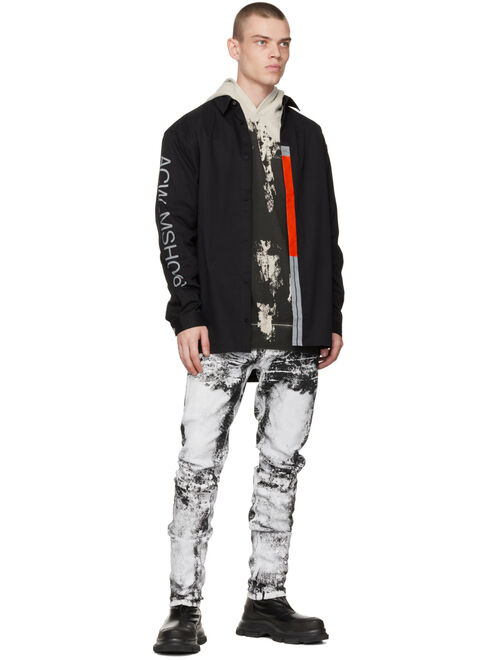 A-COLD-WALL* Off-White & Black Print Hoodie