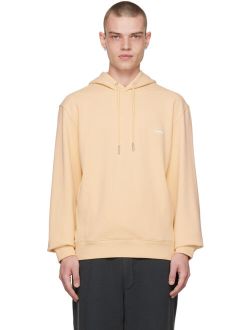SOLID HOMME Yellow Embroidered Hoodie