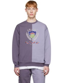 DIME Blue Split Crest Sweatshirt