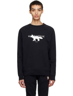MAISON KITSUNE Black Fox Stamp Sweatshirt