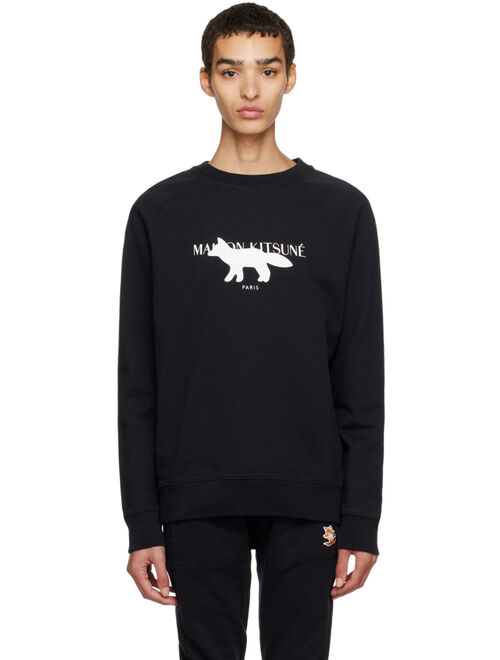 MAISON KITSUNE Black Fox Stamp Sweatshirt