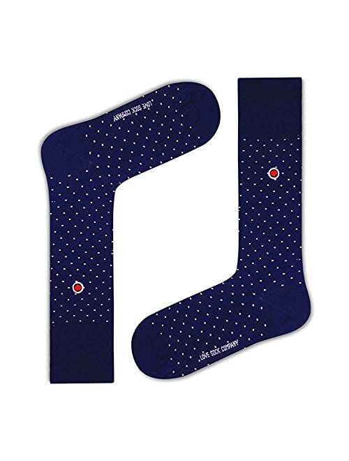 Love Sock Company 3 pack colorful, fun, cool, funky, men's dress socks gift box - Business Navy
