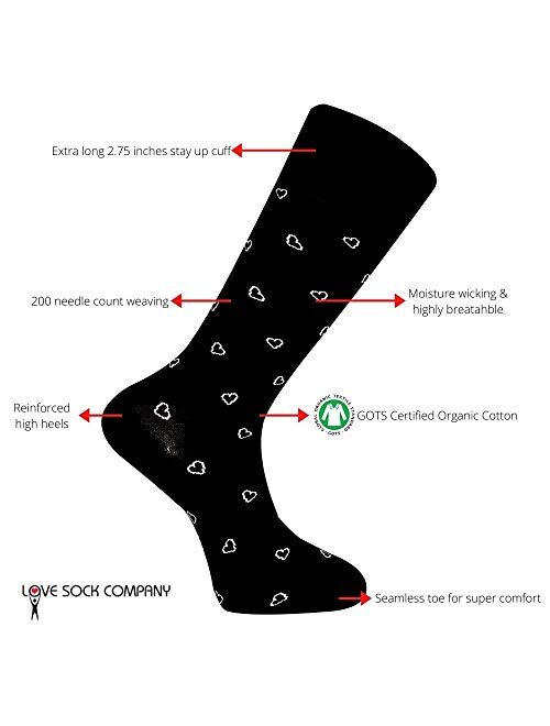 Love Sock Company - socks Organic cotton hearts dress mini