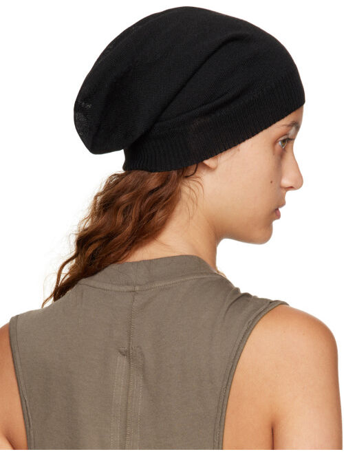 RICK OWENS Black Medium Beanie