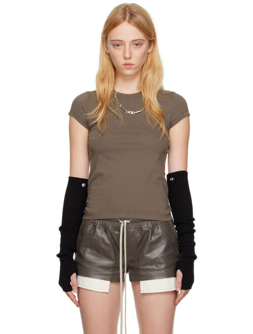 RICK OWENS Gray Cropped Level T-Shirt