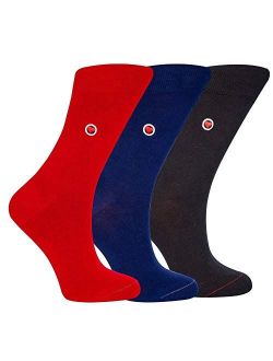 - Women's 98% organic cotton solid socks 3 pack bundle. Navy, Red, Black Bundle