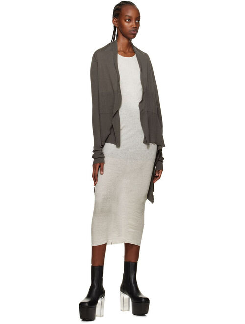 RICK OWENS Gray Wrap Cardigan