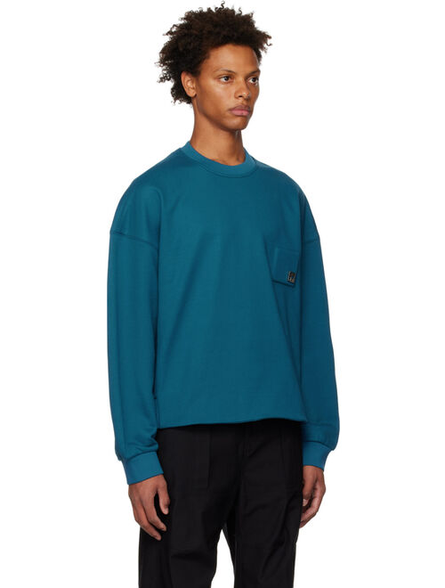 WOOYOUNGMI Blue Crop Sweatshirt