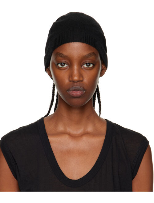 RICK OWENS Black Cashmere Beanie