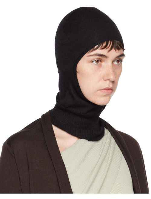 RICK OWENS Black Cashmere Balaclava