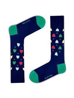 Colorful fun Christmas patterned novelty socks for men