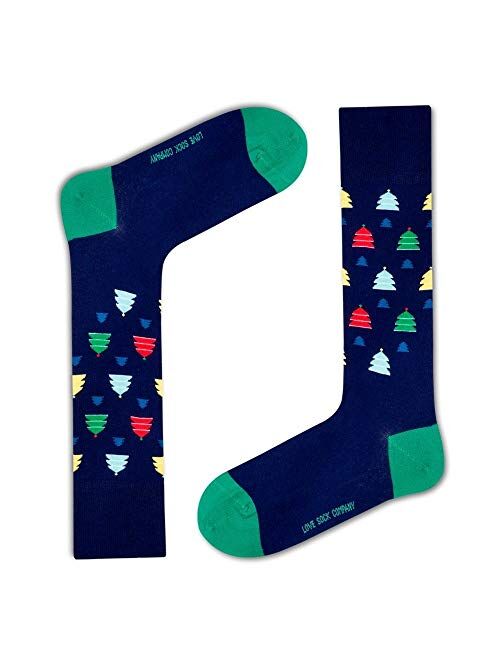Love Sock Company Colorful fun Christmas patterned novelty socks for men