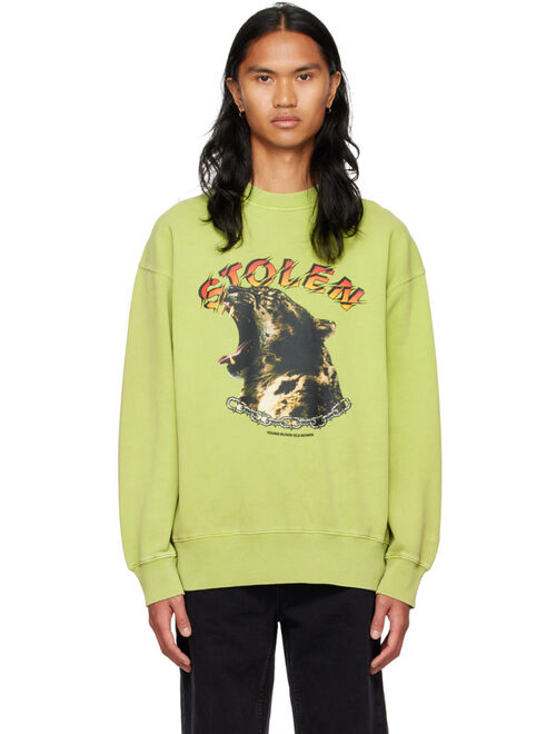 STOLEN GIRLFRIENDS CLUB Green Wild Cat Sweatshirt