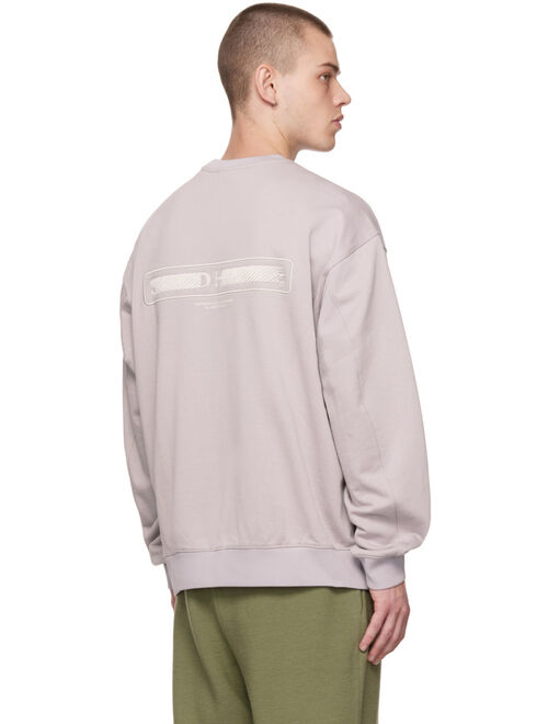 SOLID HOMME Purple Embroidered Back Sweatshirt