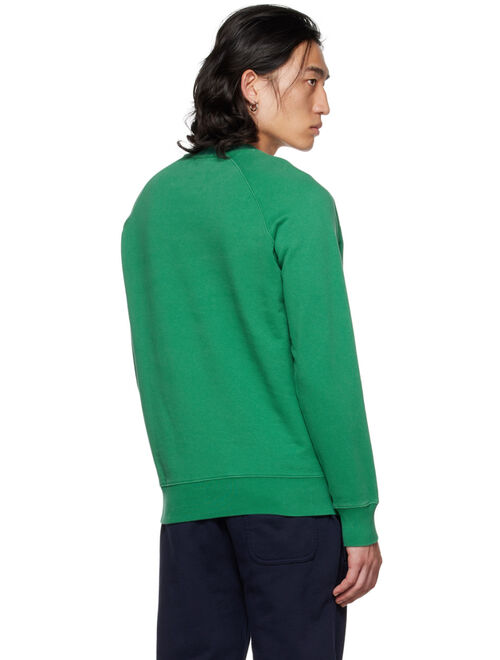 MAISON KITSUNE Green Fox Head Sweatshirt