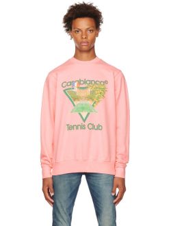 CASABLANCA Pink Tennis Club Icon Sweatshirt