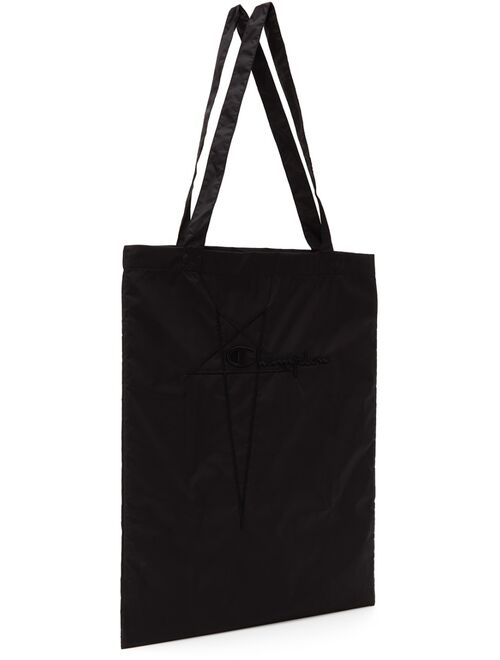 RICK OWENS Black Champion Edition Shopper Tote Bag