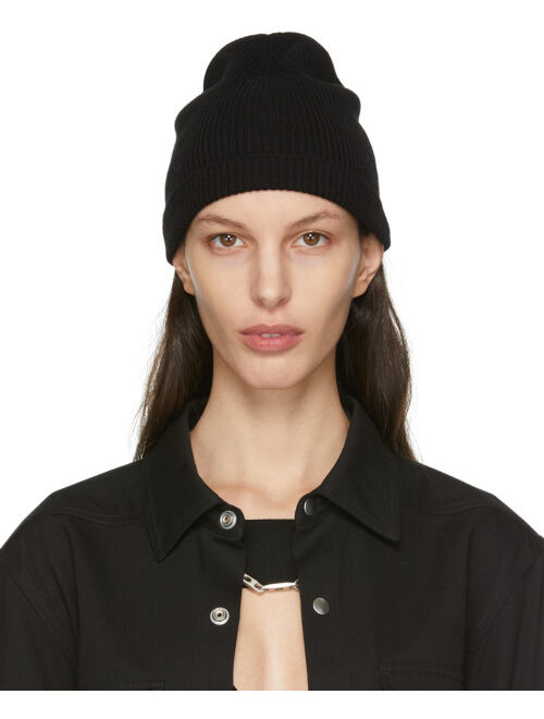 RICK OWENS Black Wool Beanie