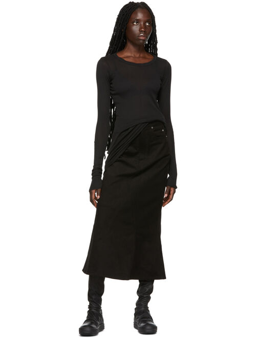 RICK OWENS Black Cotton T-Shirt