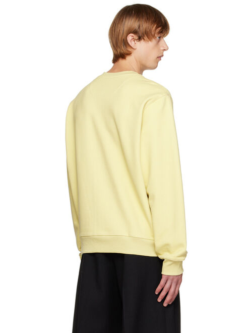 SOLID HOMME Yellow Embroidered Sweatshirt