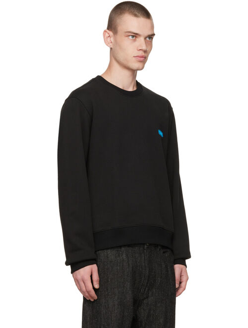 SOLID HOMME Black Embroidered Sweatshirt