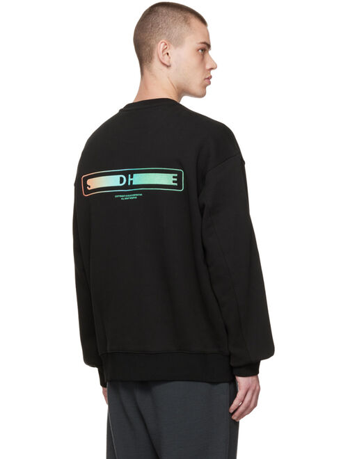 SOLID HOMME Black Embroidered Back Sweatshirt