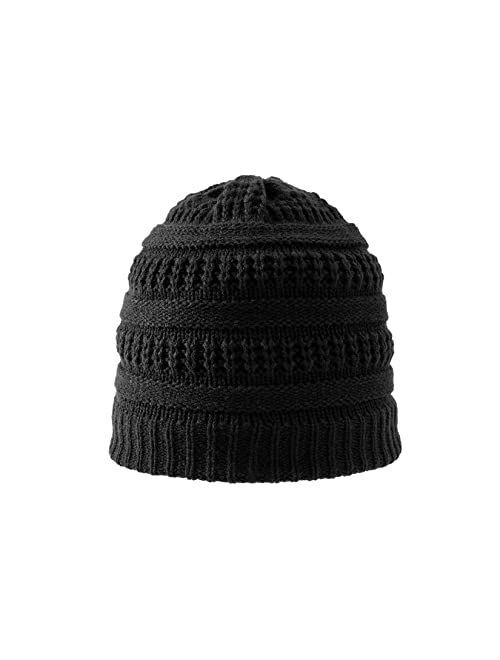 Tinncana 3 Pieces Kids Winter Beanies Glove Scarf Set, Knitted Toddler Cap Hat Touchscreen Mitten Neck Warmer for Boys Girls