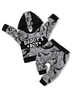 Sunny Piggy Toodler Baby Boy Clothes Long Sleeve Hoodie Pants Set Little Boy Clothing Cotton Sweatsuit Fall Winter Outfits