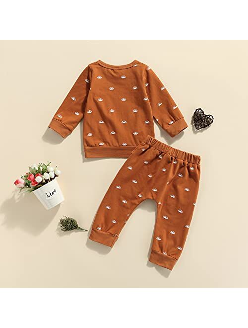 Ma&Baby Newborn Baby Boys Clothes Infant Long Sleeve Sweatshirt Tops Pants Set Fall Winter Outfits