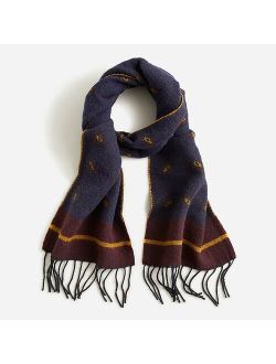 Jacquard wool scarf