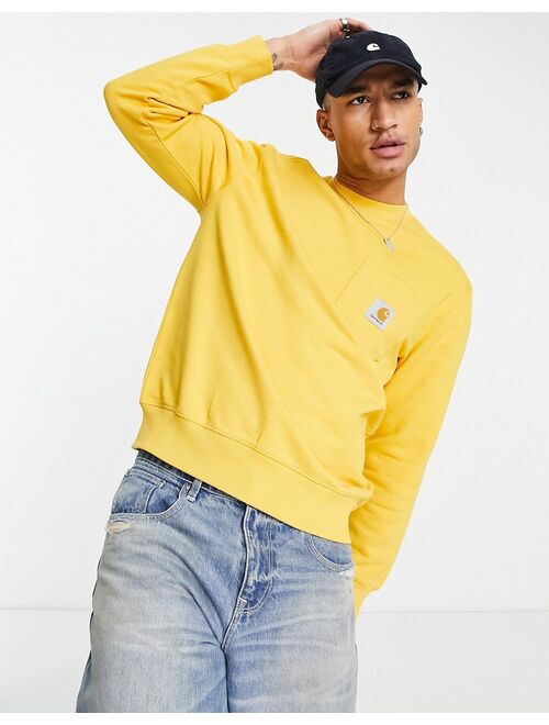Carhartt WIP Pocket sweatshirt in yellow