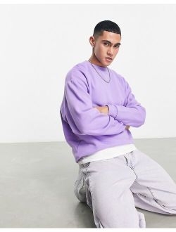 oversized sweatshirt in purple