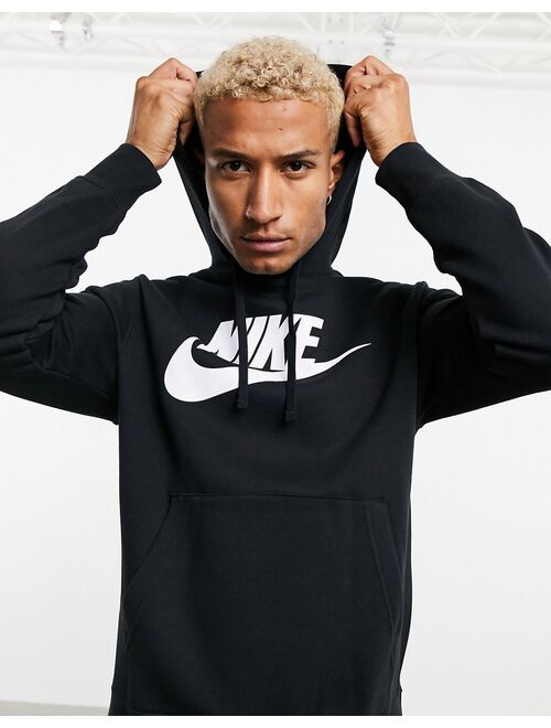 Nike Club Fleece HBR hoodie in black