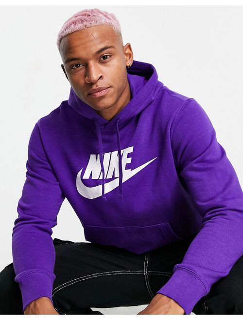 Nike Club Fleece HBR hoodie in purple