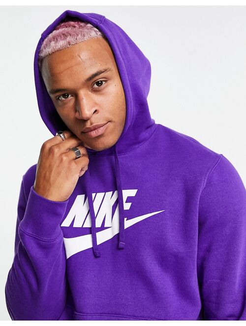 Nike Club Fleece HBR hoodie in purple